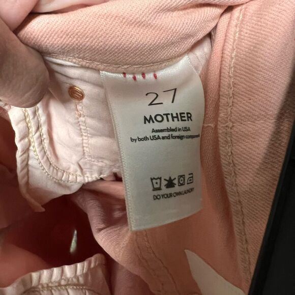 MOTHER The Insider Hover High Rise Straight Jeans Peach Parfait - Picture 8 of 9